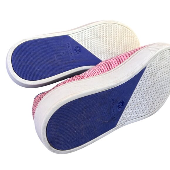 Rothys Slip On Shoes Girls Size 3 Sneakers  Pink Flamingo Round Toe - Picture 11 of 16